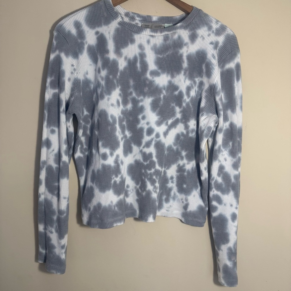 Anthropology Saturday Sunday Gray Tie-Dye Long Sleeve Thermal Top Like New